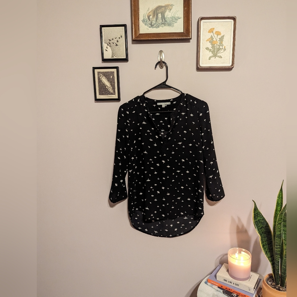 Daniel Rainn 3/4 sleeve printed shirt XSP